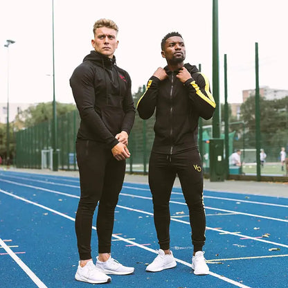 Men's Elastic Sweater Set for Running Training