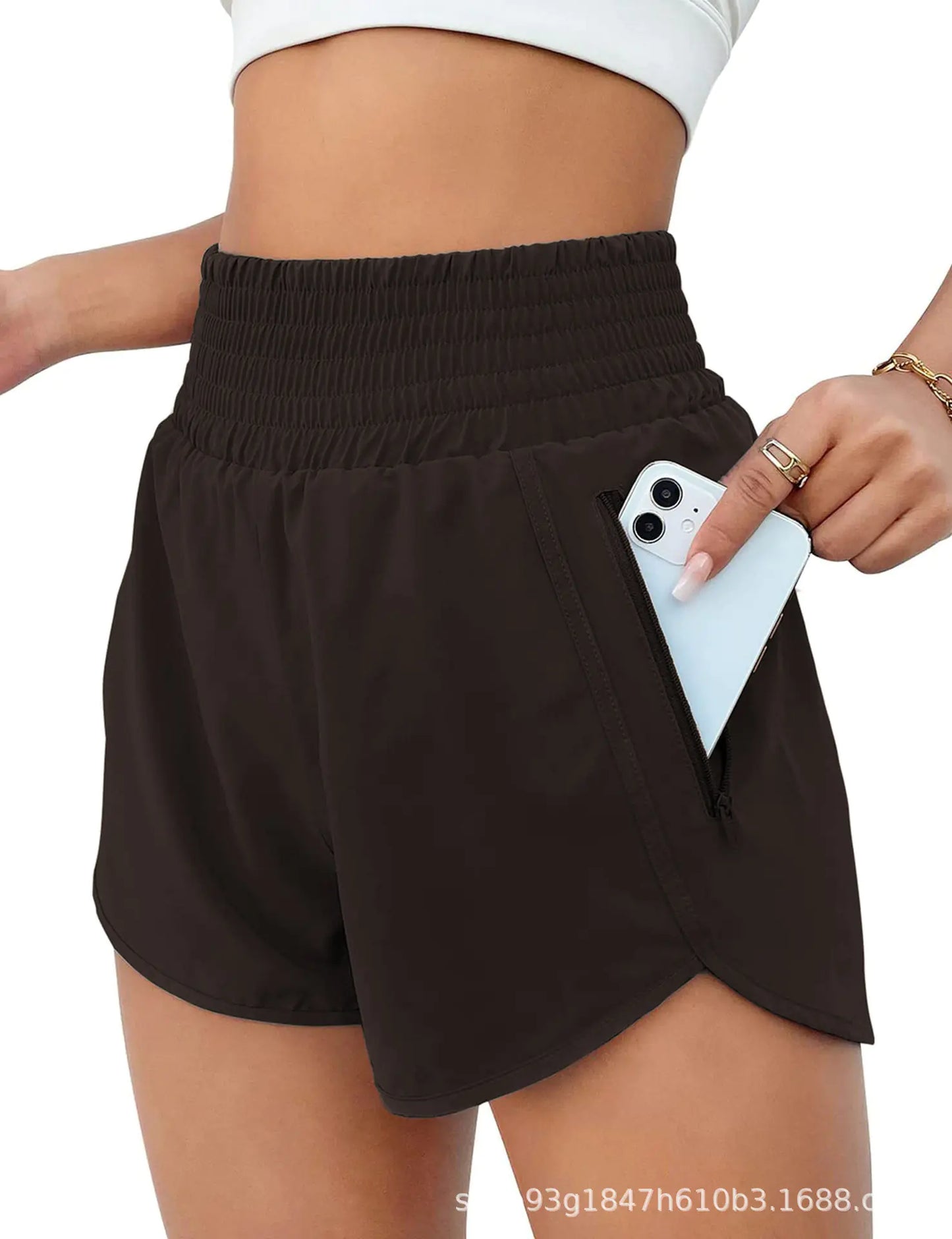 2023 Women's High-Waist Running Yoga Shorts