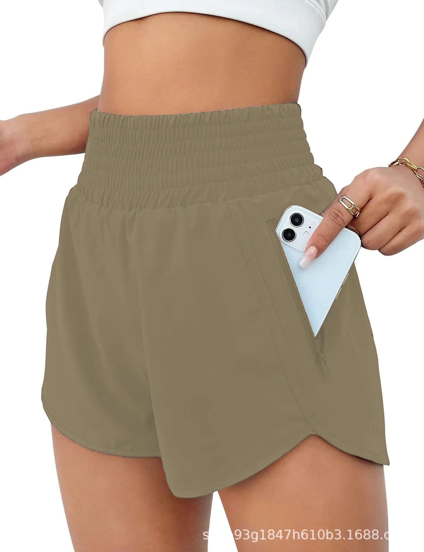 2023 Women's High-Waist Running Yoga Shorts