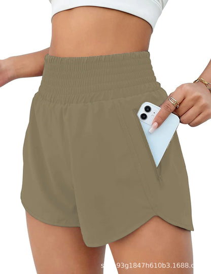 2023 Women's High-Waist Running Yoga Shorts