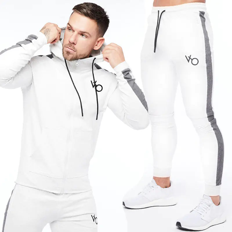 Men's Elastic Sweater Set for Running Training