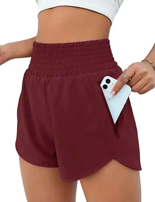 2023 Women's High-Waist Running Yoga Shorts