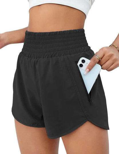 2023 Women's High-Waist Running Yoga Shorts