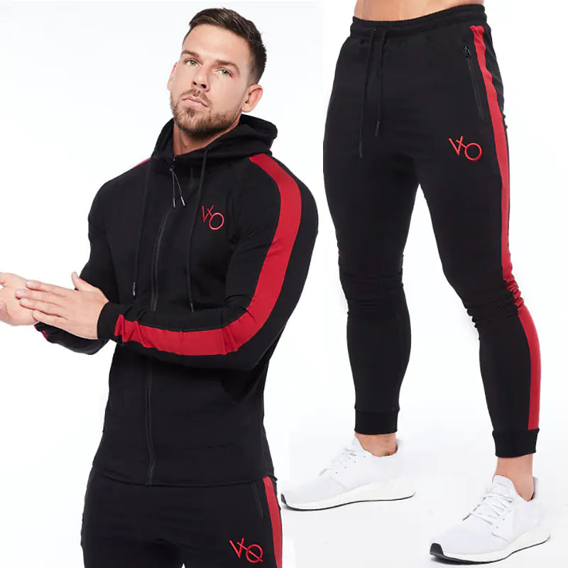 Men's Elastic Sweater Set for Running Training